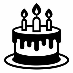 birthday cake with candles