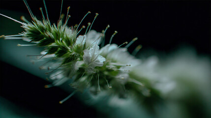 Close up of livid flower prow in botanical photography.