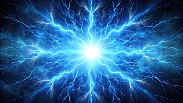 Electrical explosion of blue light energy release background , background, electrical,  background, electrical, vibrant
