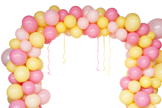 colorful balloons isolated on white background