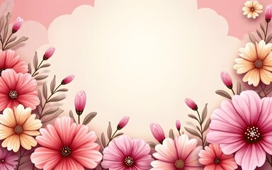Fototapeta premium Captivating beautiful floral background for greeting or postcard. toning. High quality