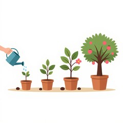 Fototapeta premium Plant life cycle