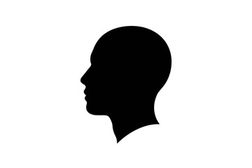 Human head silhouette profile vector illustration