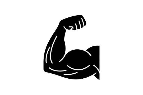 Biceps muscle arm strength fitness body building pose