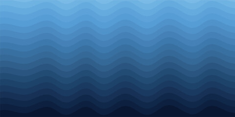 Sea waves. Blue river ocean wave layer vector background illustration