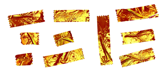 Abstract Shiny Foil Tape Strips Illustration for Scrapbooking and Decorative Design