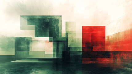 Naklejka premium Ove Energetic Geometric Composition Artistic Featuring