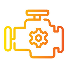 engine Line Gradient Icon