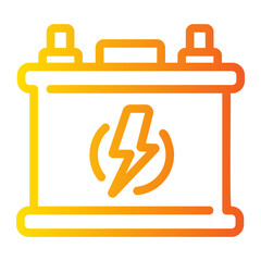 battery Line Gradient Icon