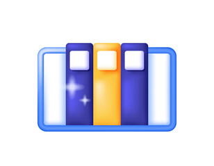 digital or online library concept. e-library and ebook. archives, journals, literature, journals, and electronic books. illustrations of books with tablet devices symbols or icons. minimalist 3d style