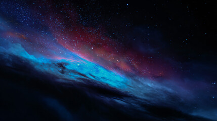 Fototapeta premium Cosmic nebula swirling in the vast sweep of space, a beautiful astronomical aspect