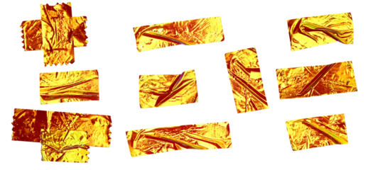 Abstract Shiny Foil Tape Strips Illustration for Scrapbooking and Decorative Design