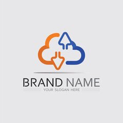 Soft Cloud Logo Vector in Modern Minimal Style for Startup Business and Cloud Hosting Branding