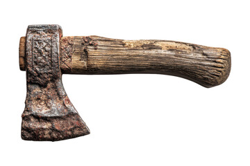 Craftsmanship chopping wood outdoors