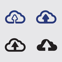 Cloud Logo Vector for Internet App and Virtual Cloud Server Technology Business
