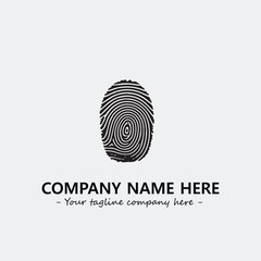 Naklejka premium Fingerprint logo company design vector illustration