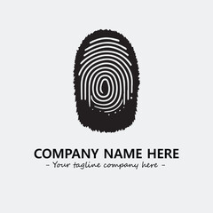 Fingerprint logo company design vector illustration