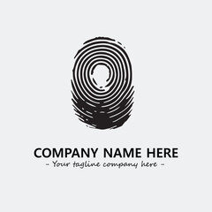 Fingerprint logo company design vector illustration