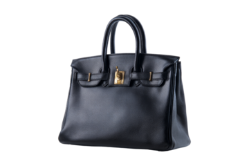 Minimalist black handbag display