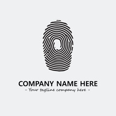 Fingerprint logo company design vector illustration