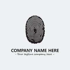 Fingerprint logo company design vector illustration