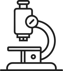 Microscope icon vector illustration on transparent background.