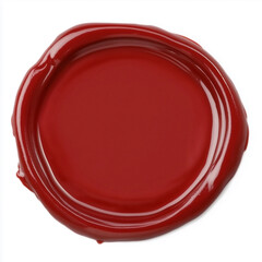 Red seal wex isolated on white background