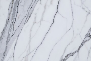 Close-Up of White Marble Texture with Gray Veins and Natural Patterning for Design Resources.                                                         