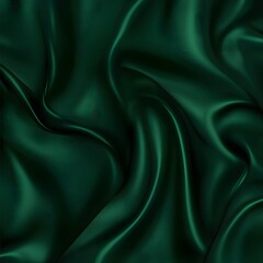 Obraz premium Luxurious Emerald Green Silk Fabric Drape Texture