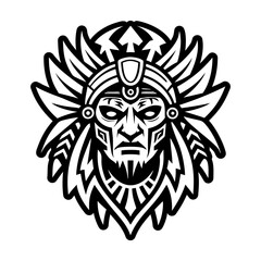 Obraz premium A filled style icon of war paint tattoo