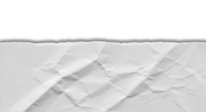 Torn paper edge texture background black white on transparent background