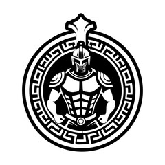 Fototapeta premium A filled style icon of ancient gladiator tattoo