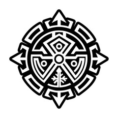 A solid style icon of ancient rune symbol