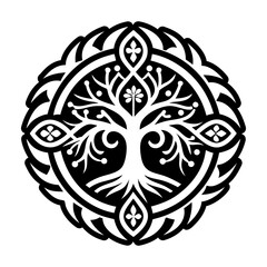 A filled style icon of tree symbol