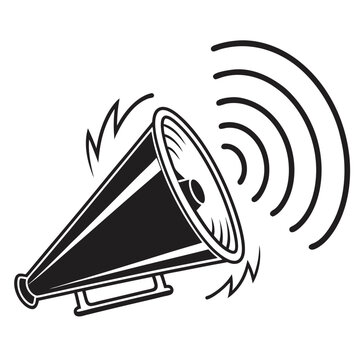 vector illustration of a megaphone