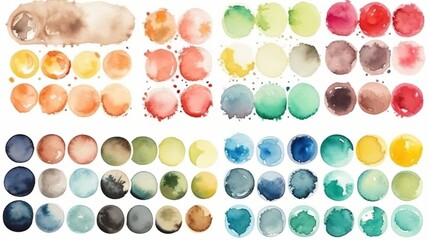 Watercolor circle collection