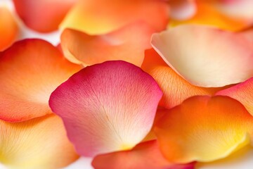 macro shot of flower petals with artistic blur and space for text
