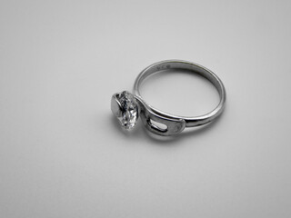 Silver ring with a stone.