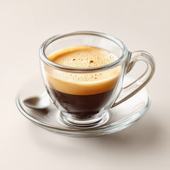 A bold double espresso illustration capturing the intense flavor and deep color in a stylish coffee cup