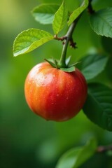 Ripe bael fruit, blurred green leaves Vitamins, stomach health , healthy eating, focus, medicinal