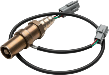 Automotive Oxygen Sensor with Wiring Harness Close up Detailed Shot of Car Part