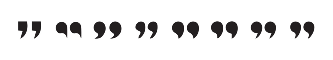 Set of quote mark. Quotes icon vector set.black sign isolated on white background. Vector illustration eps 10.