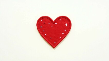 Fototapeta premium red heart on a white background