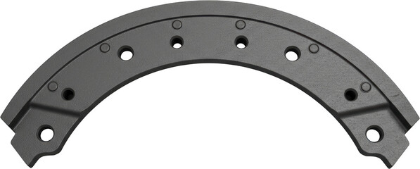 Industrial Curved Metal Part with Multiple Holes and a Textured Surface