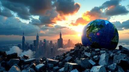 sunrise over the world