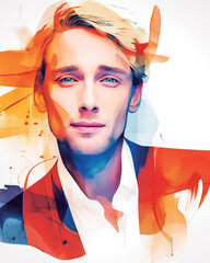 Younger Male Blonde Businessman Poltician