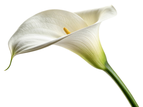 Stunning calla lily flower showcases its elegant curves and delicate beauty, symbolizing purity and grace in nature design