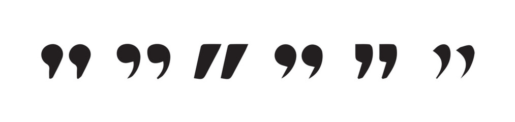 Set of quote mark. Quotes icon vector set.black sign isolated on white background. Vector illustration eps 10.
