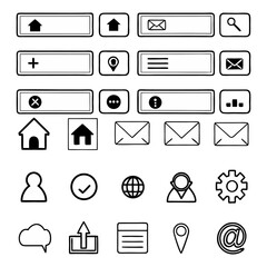  Set of Outline Web and UI Icons