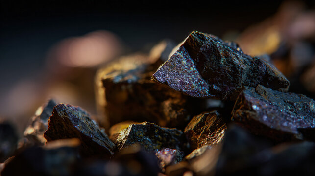 End up photograph of pentlandite mineral gemstone